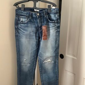 Mousy vintage brand new distressed cropped tapered jean